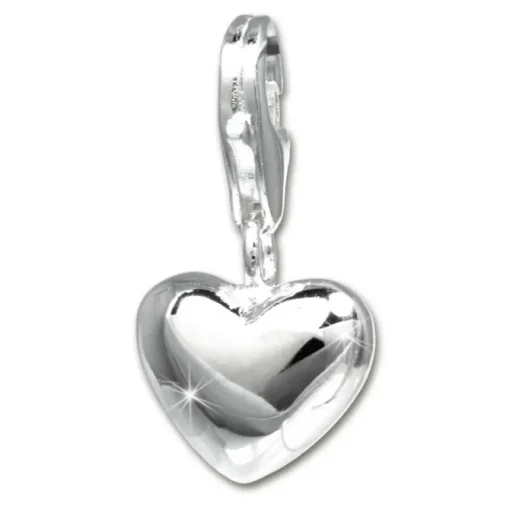 SilberDream 925 Silber Charm Herz glanz Armband Anhänger FC3144