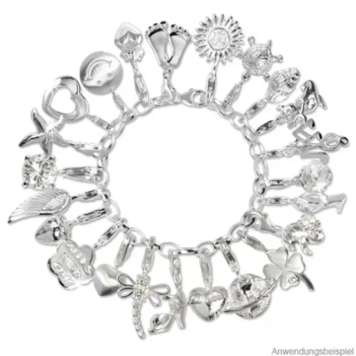 SilberDream 925 Silber Charm Muschel groß Armband Anhänger FC607