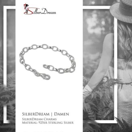 SilberDream 925 Silber Charm Bettelarmband Fußkette 25cm FC0110
