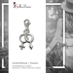 SilberDream 925 Silber Charm Anhänger Mann & Frau FC3126