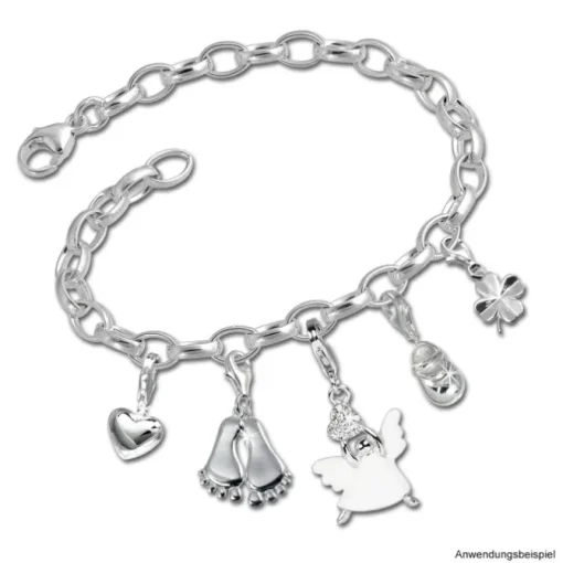 SilberDream 925 Silber Charm Bettelarmband Fußkette 28cm FC0111