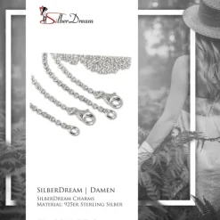 SilberDream 925 Silber Charm Halsketten Set 2x80cm FC00298-2