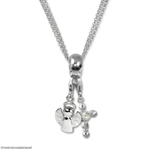 SilberDream 925 Silber Charm Halskette Set 2x70cm FC00297-2