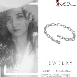 SilberDream 925 Silber Charm Bettelarmband Fußkette 25cm FC0110
