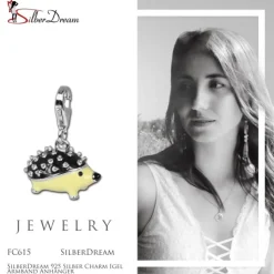 SilberDream 925 Silber Charm Igel Armband Anhänger FC615