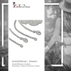 SilberDream 925 Silber Charm Halsketten Set 2x90cm FC00299-2