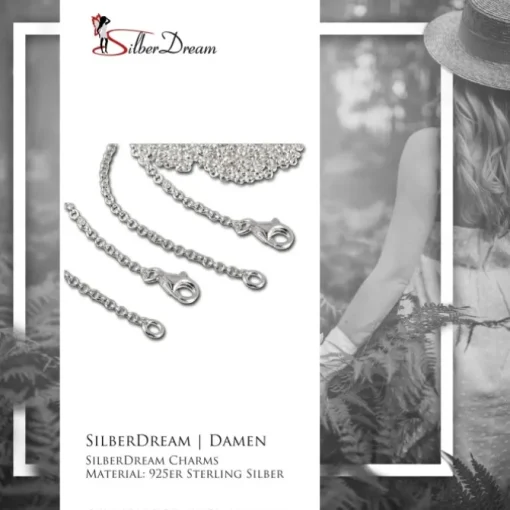 SilberDream 925 Silber Charm Halskette Set 2x70cm FC00297-2
