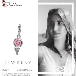 SilberDream 925 Silber Charm Lutscher Armband Anhänger FC627