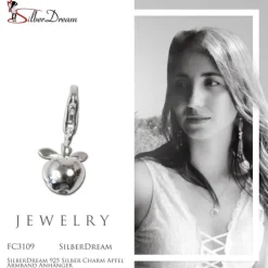 SilberDream 925 Silber Charm Apfel Armband Anhänger FC3109