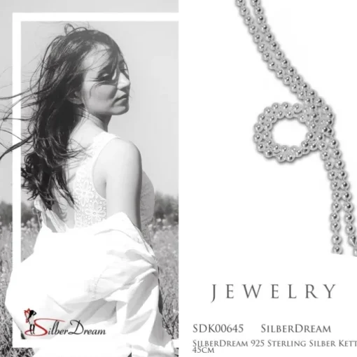 SilberDream 925 Sterling Silber Kette 45cm SDK00645