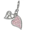 SilberDream 925 Zirkonia Silber Charm Herz Armband Anhänger FC4107