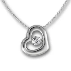 SilberDream Anhänger Herz mit Kette 925er Silber DSK106W