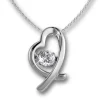 SilberDream Anhänger Herz mit Kette 925er Silber DSK102W