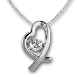 SilberDream Anhänger Herz mit Kette 925er Silber DSK102W
