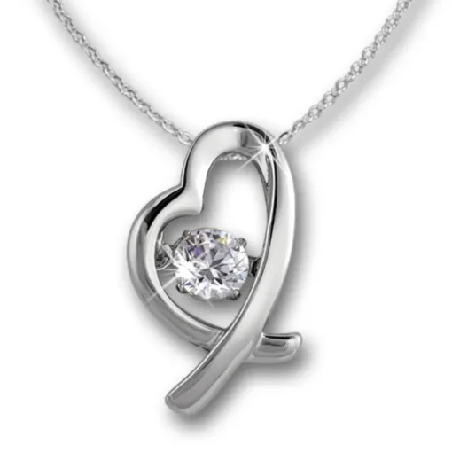 SilberDream Anhänger Herz mit Kette 925er Silber DSK102W