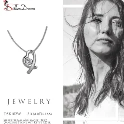 SilberDream Anhänger Herz mit Kette 925er Silber DSK102W