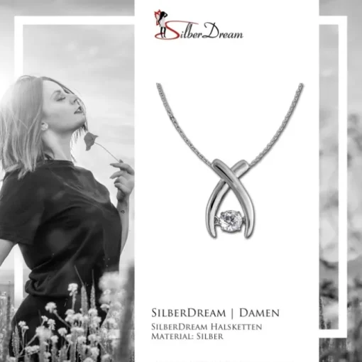 SilberDream Anhänger Kreuz mit Kette 925 Silber DSK103W