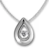 SilberDream Anhänger Tropfen mit Kette Silber DSK101W