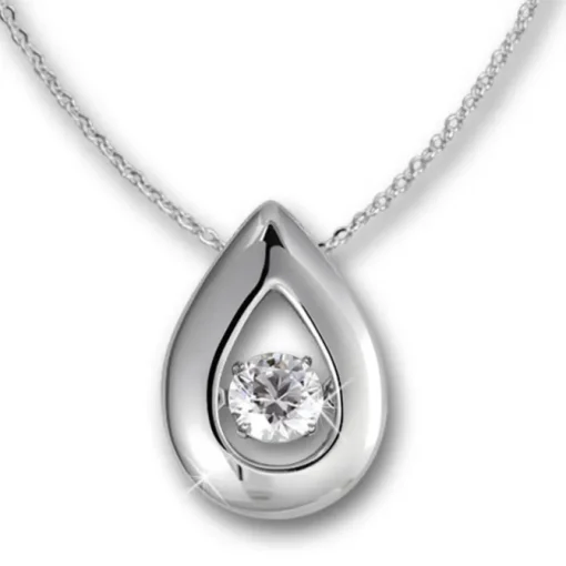 SilberDream Anhänger Tropfen mit Kette Silber DSK101W