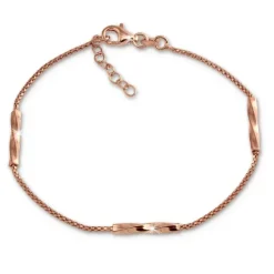SilberDream Armband 925 Sterling Silber rosévergoldet Damen 18cm - 21cm SDA1168E