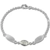 SilberDream Armband Blatt Zirkonia weiß 925er Sterling Silber 19cm SDA418W
