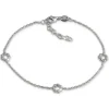 SilberDream Armband Blümchen 925 Sterling Silber Damen 18cm - 21cm SDA1148J
