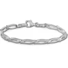 SilberDream Armband Blütenblatt matt/glänzend 925 Sterling Silber 19cm SDA428