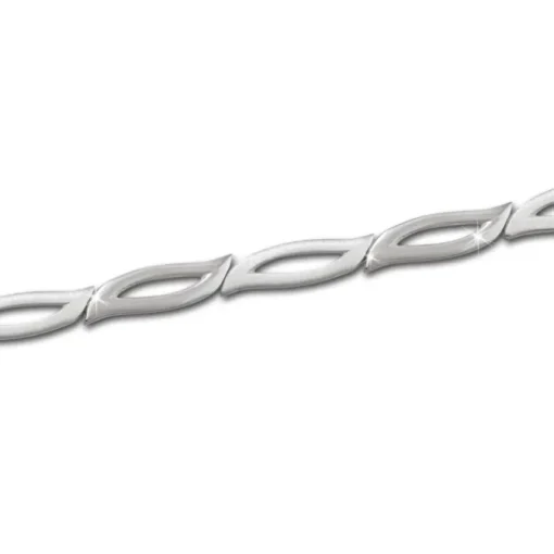 SilberDream Armband Blütenblatt matt/glänzend 925 Sterling Silber 19cm SDA428