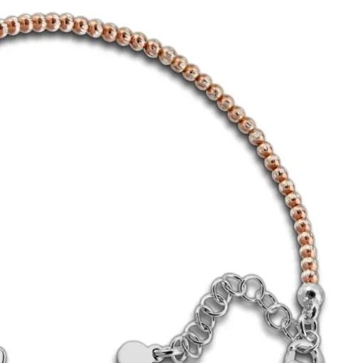 SilberDream Armband Blume rose 925 Sterling Silber Damen 18cm - 21cm SDA1118E