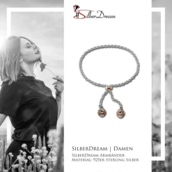 SilberDream Armband Blumen Rose vergoldet 925er Sterling Silber Damen SDA2215E