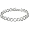 SilberDream Armband Circle matt/glänzend 925 Sterling Silber 19,5cm SDA431