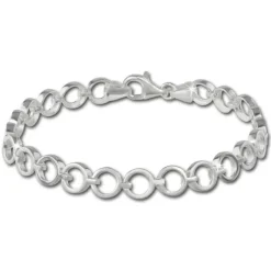 SilberDream Armband Circle matt/glänzend 925 Sterling Silber 19,5cm SDA431