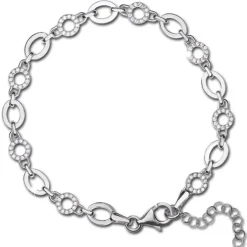 SilberDream Armband Circle 925 Silber poliert Zirkonia ca. 21,5cm SDA4797W