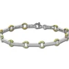 SilberDream Armband Circle 925 Silber matt vergoldet Damen 19cm SDA4801T