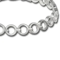 SilberDream Armband Circle matt/glänzend 925 Sterling Silber 19,5cm SDA431