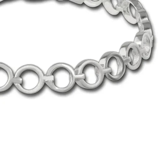 SilberDream Armband Circle matt/glänzend 925 Sterling Silber 19,5cm SDA431