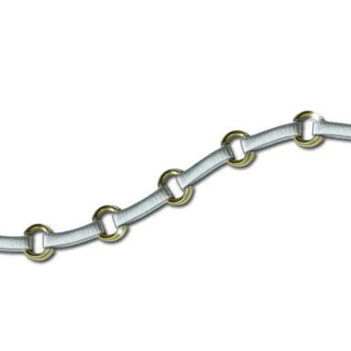 SilberDream Armband Circle 925 Silber matt vergoldet Damen 19cm SDA4801T