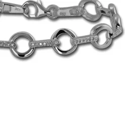 SilberDream Armband Circle Zirkonia weiß 925er Silber 18,8cm Damen SDA450W