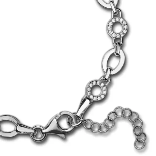 SilberDream Armband Circle 925 Silber poliert Zirkonia ca. 21,5cm SDA4797W