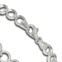 SilberDream Armband Circle matt/glänzend 925 Sterling Silber 19,5cm SDA431