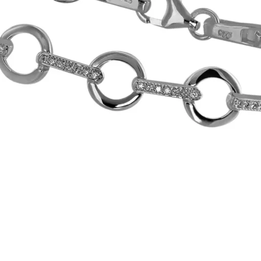SilberDream Armband Circle Zirkonia weiß 925er Silber 18,8cm Damen SDA450W