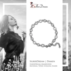 SilberDream Armband Circle 925 Silber poliert Zirkonia ca. 21,5cm SDA4797W