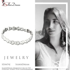 SilberDream Armband Circles 925 Sterling Silber 19cm Silberarmband SDA474J