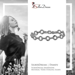 SilberDream Armband Circle Zirkonia weiß 925er Silber 18,8cm Damen SDA450W