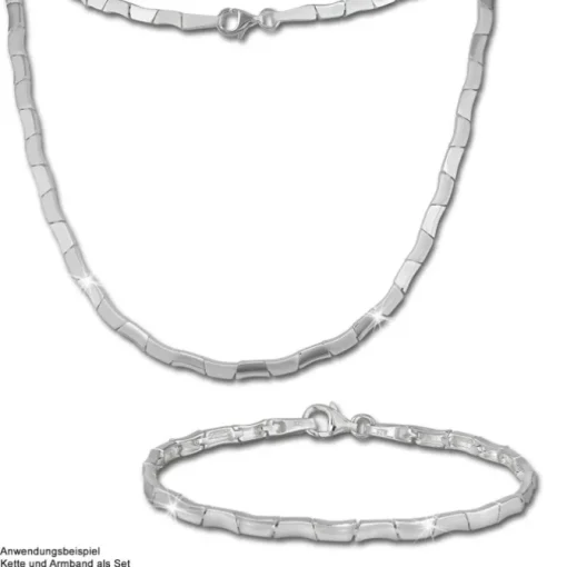 SilberDream Armband Design matt/glänzend 925 Sterling Silber 19cm SDA427