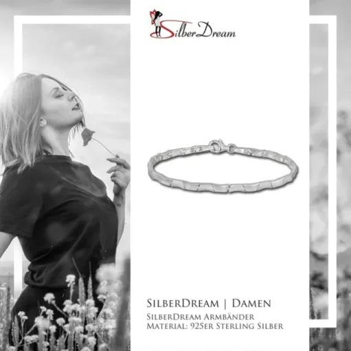 SilberDream Armband Design matt/glänzend 925 Sterling Silber 19cm SDA427