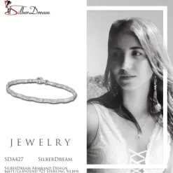 SilberDream Armband Design matt/glänzend 925 Sterling Silber 19cm SDA427
