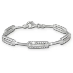 SilberDream Armband diamantiert 925 Silber 19cm Silberarmband SDA442J