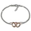 SilberDream Armband Doppelherz Rose vergoldet 925er Silber Damen 18cm SDA2158T