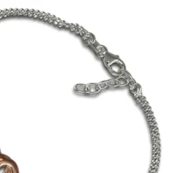 SilberDream Armband Doppelherz Rose vergoldet 925er Silber Damen 18cm SDA2158T
